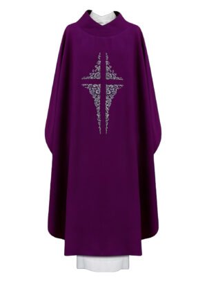 Purple Embroidered Chasuble FE9025