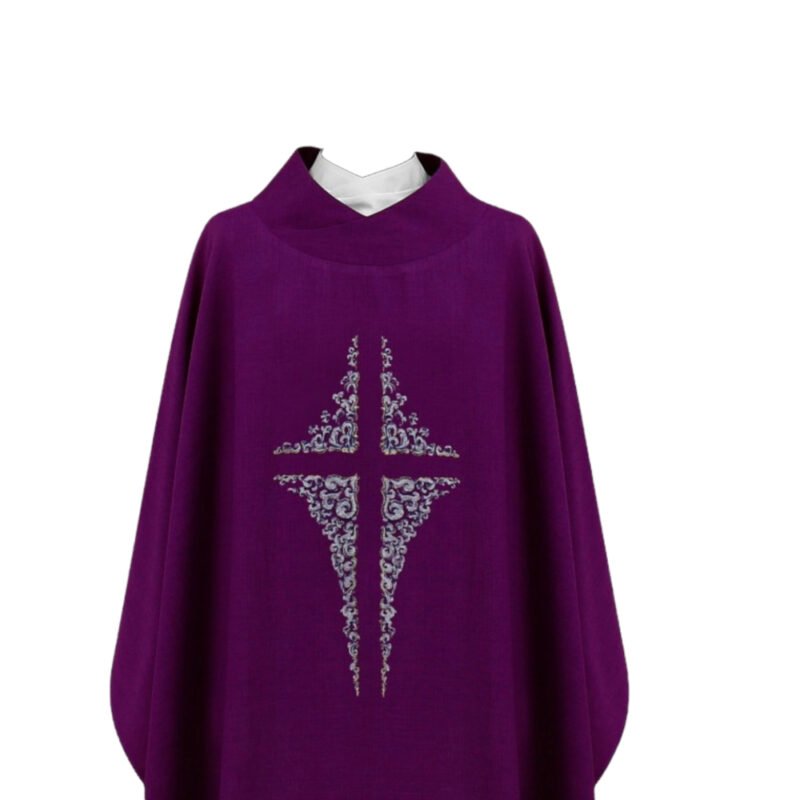 Purple Embroidered Chasuble FE90251