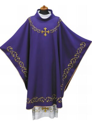 Purple Embroidered Chasuble FE9026