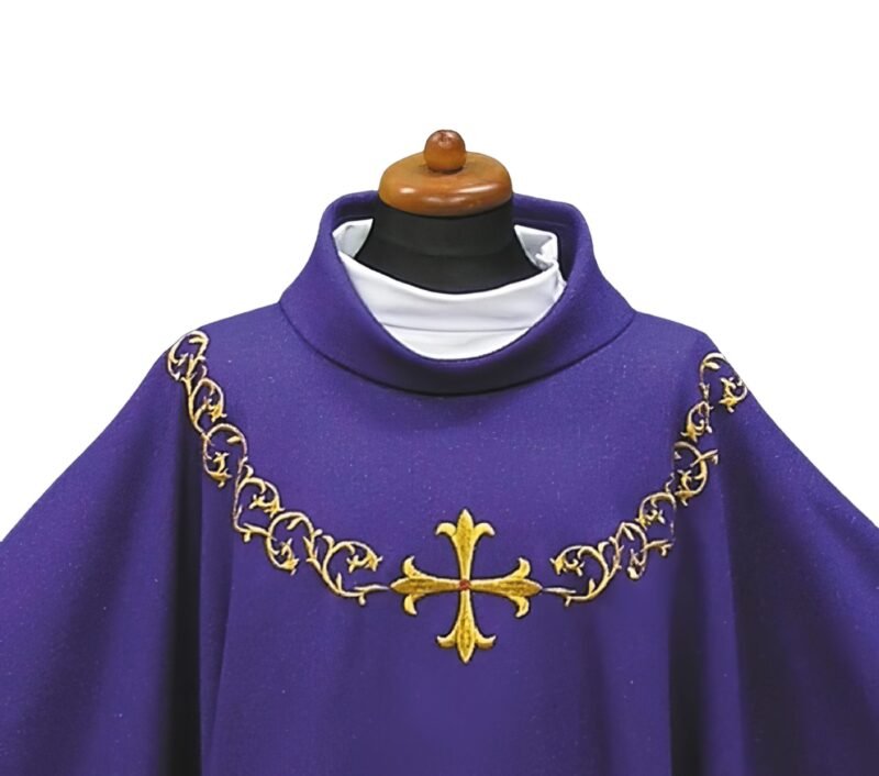 Purple Embroidered Chasuble FE90261