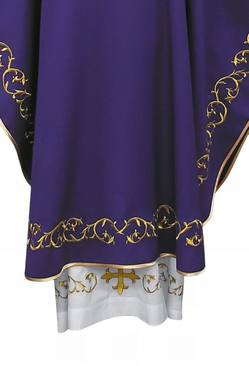 Purple Embroidered Chasuble FE90262