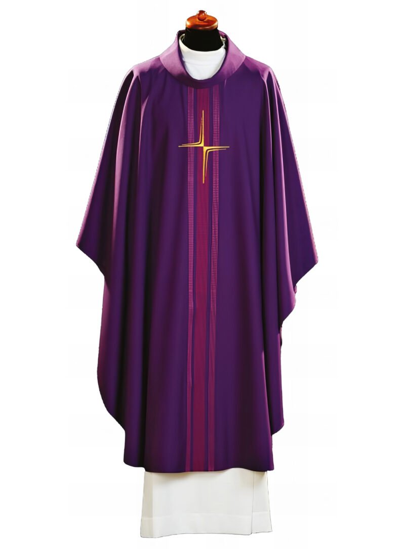 Purple Embroidered Chasuble FE9027