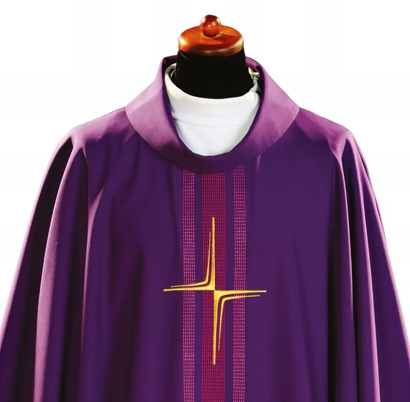Purple Embroidered Chasuble FE90271