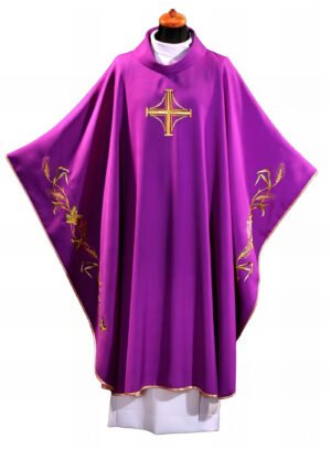 Purple Embroidered Chasuble FE9028