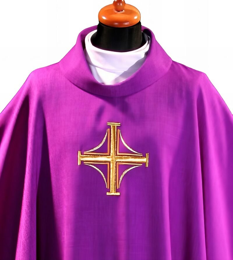 Purple Embroidered Chasuble FE90281