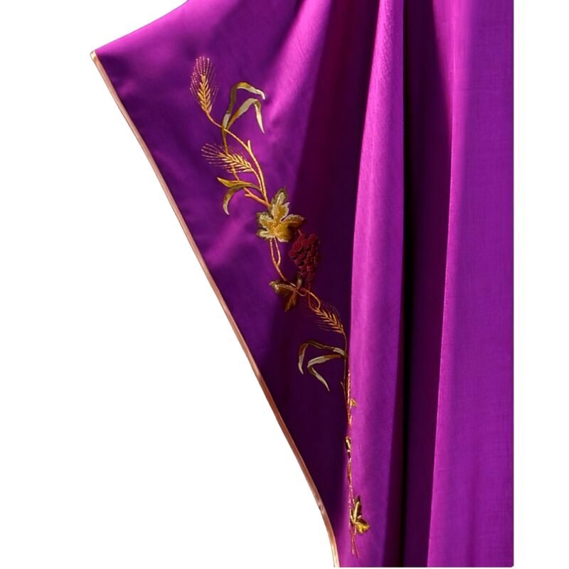 Purple Embroidered Chasuble FE90282