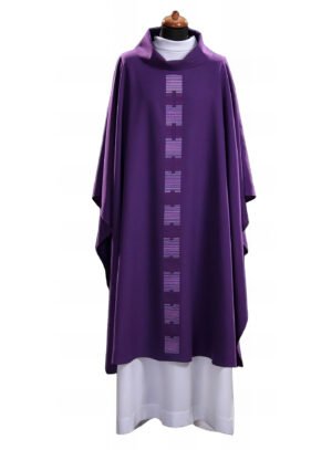 Purple Embroidered Chasuble FE9029