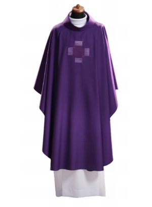 Purple Embroidered Chasuble FE9030
