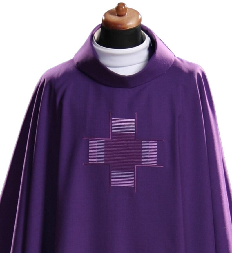 Purple Embroidered Chasuble FE90301