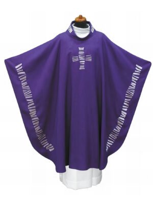 Purple Embroidered Chasuble FE9031