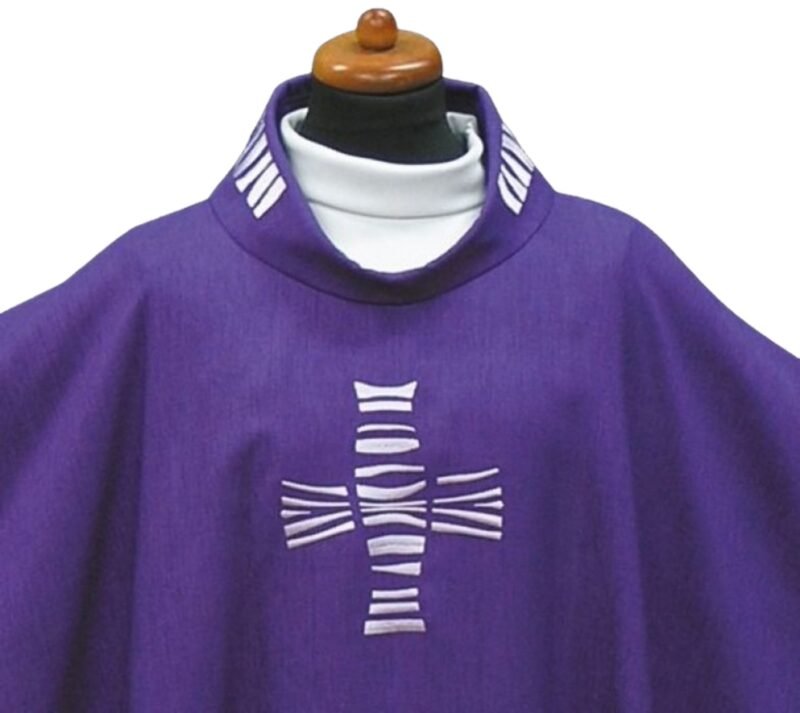 Purple Embroidered Chasuble FE90311