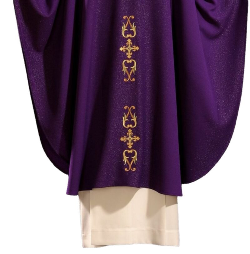 Purple Embroidered Chasuble FE90323