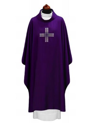 Purple Embroidered Chasuble FE9034