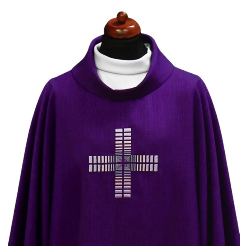 Purple Embroidered Chasuble FE90341