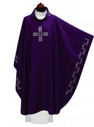 Purple Embroidered Chasuble FE9035