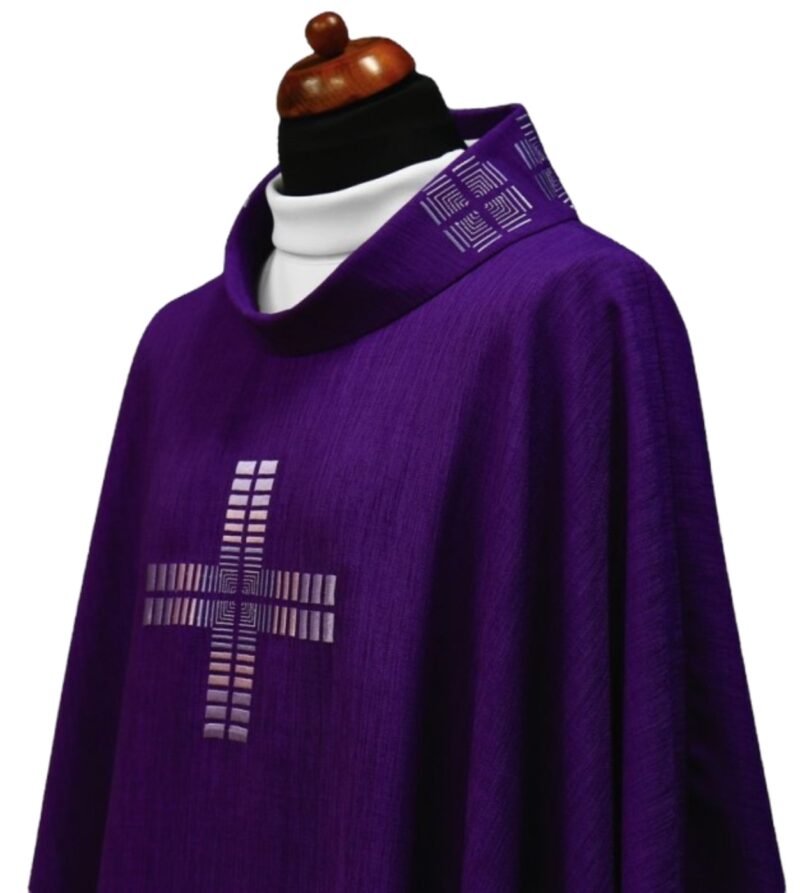Purple Embroidered Chasuble FE90351