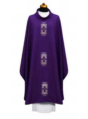 Purple Embroidered Chasuble FE9036