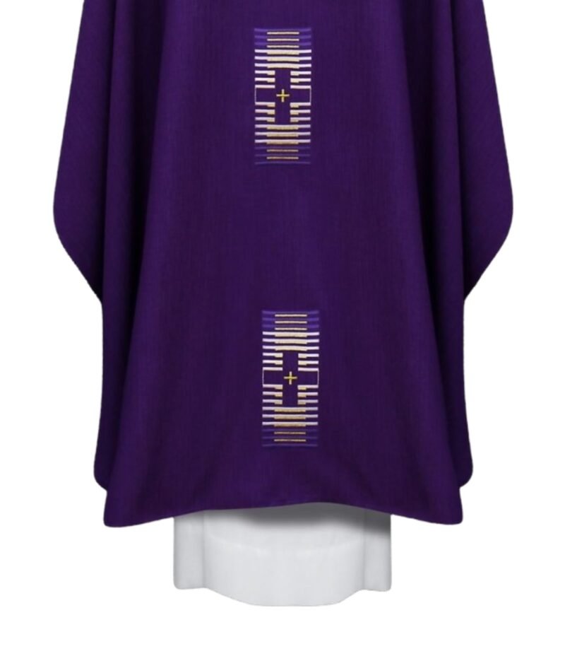 Purple Embroidered Chasuble FE90362