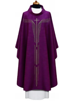 Purple Embroidered Chasuble FE9037