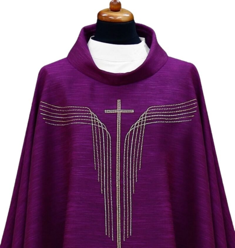 Purple Embroidered Chasuble FE90371