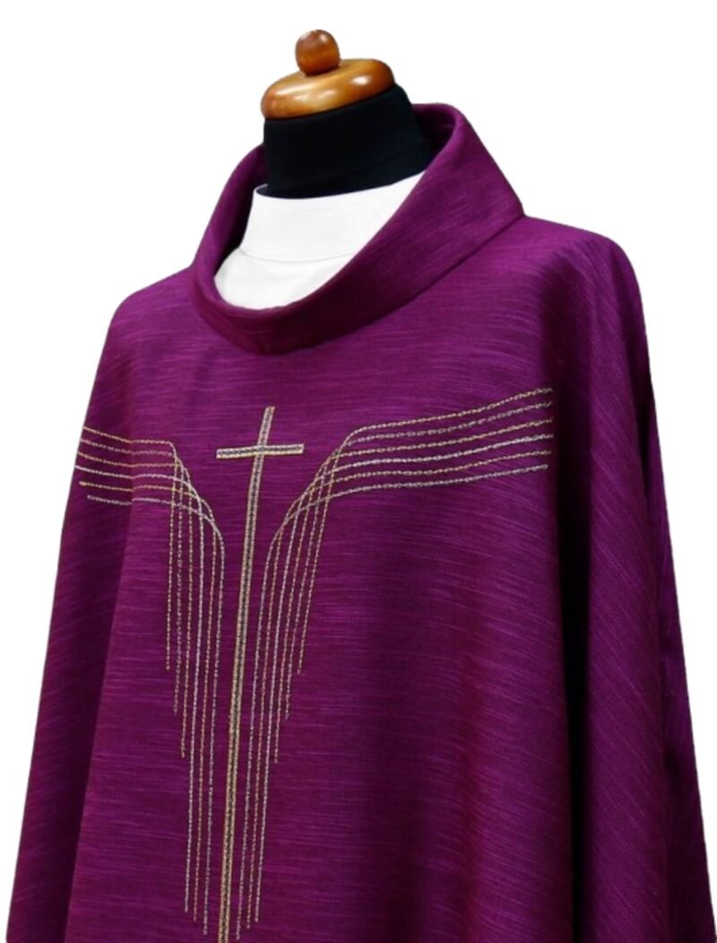 Purple Embroidered Chasuble FE90372