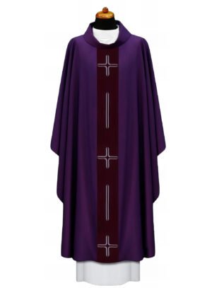 Purple Embroidered Chasuble FE9038