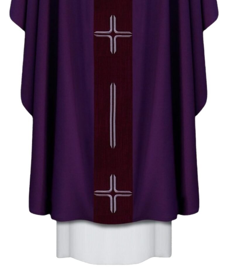 Purple Embroidered Chasuble FE90382