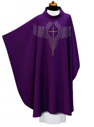 Purple Embroidered Chasuble FE9039