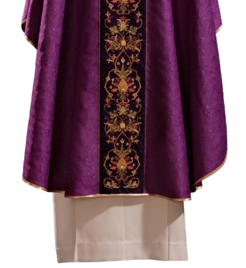 Purple Embroidered Chasuble FE90402
