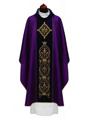 Purple Embroidered Chasuble FE9041