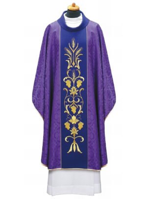 Purple Embroidered Chasuble FE9042