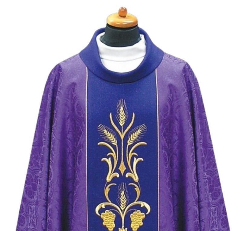 Purple Embroidered Chasuble FE90421