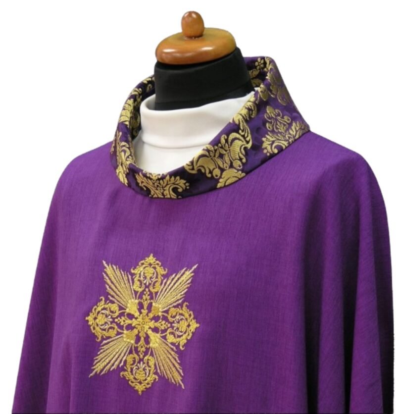 Purple Embroidered Chasuble FE90431