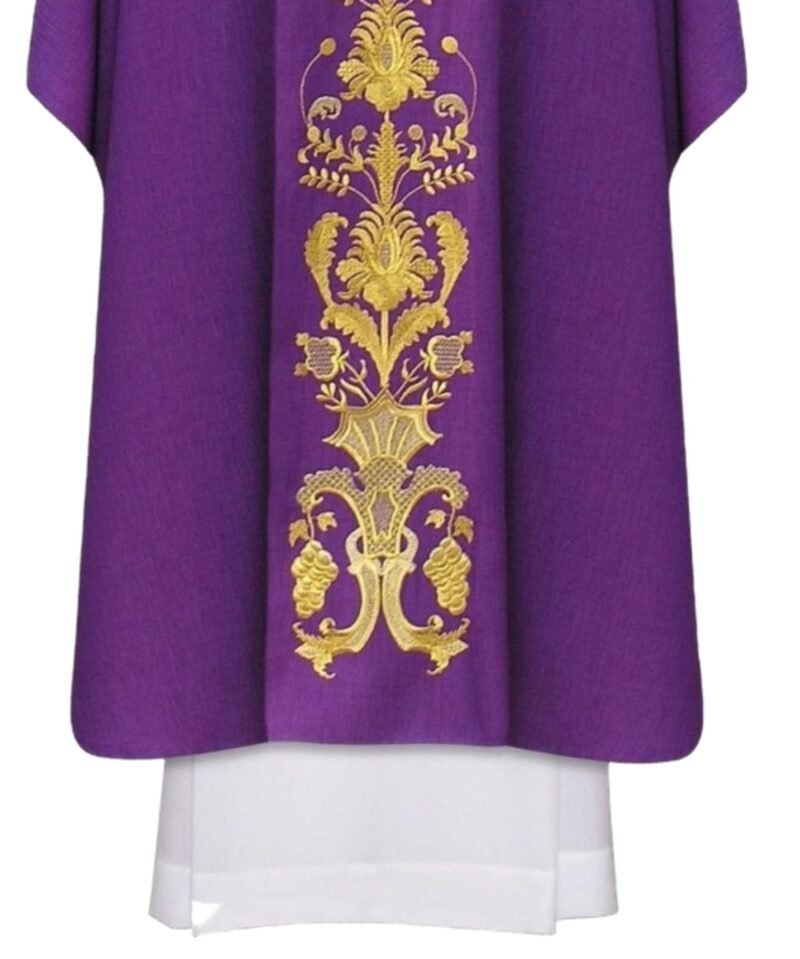 Purple Embroidered Chasuble FE90433