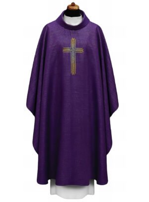 Purple Embroidered Chasuble FE9046