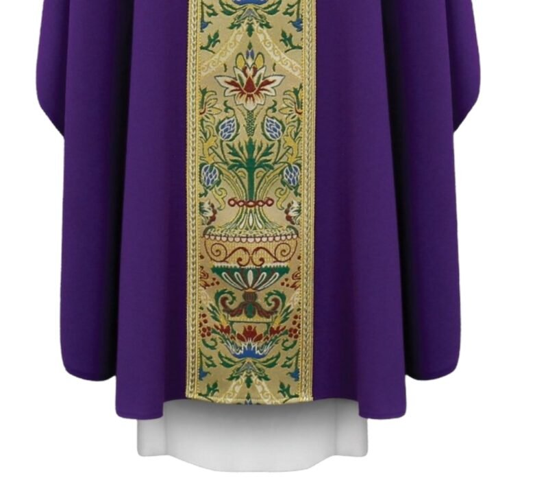 Purple Embroidered Chasuble FE90492