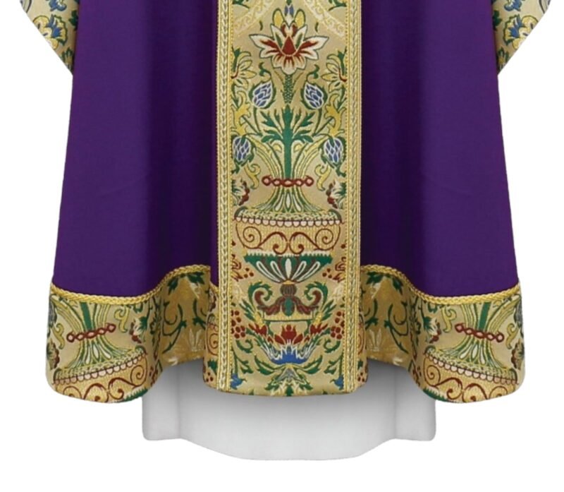 Purple Embroidered Chasuble FE90502