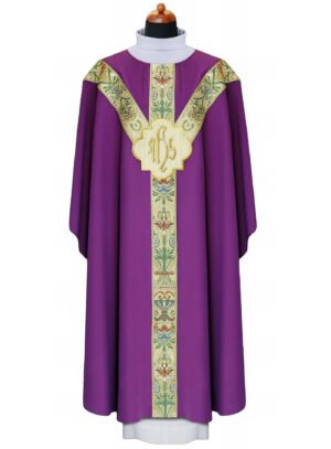 Purple Embroidered Chasuble FE9051