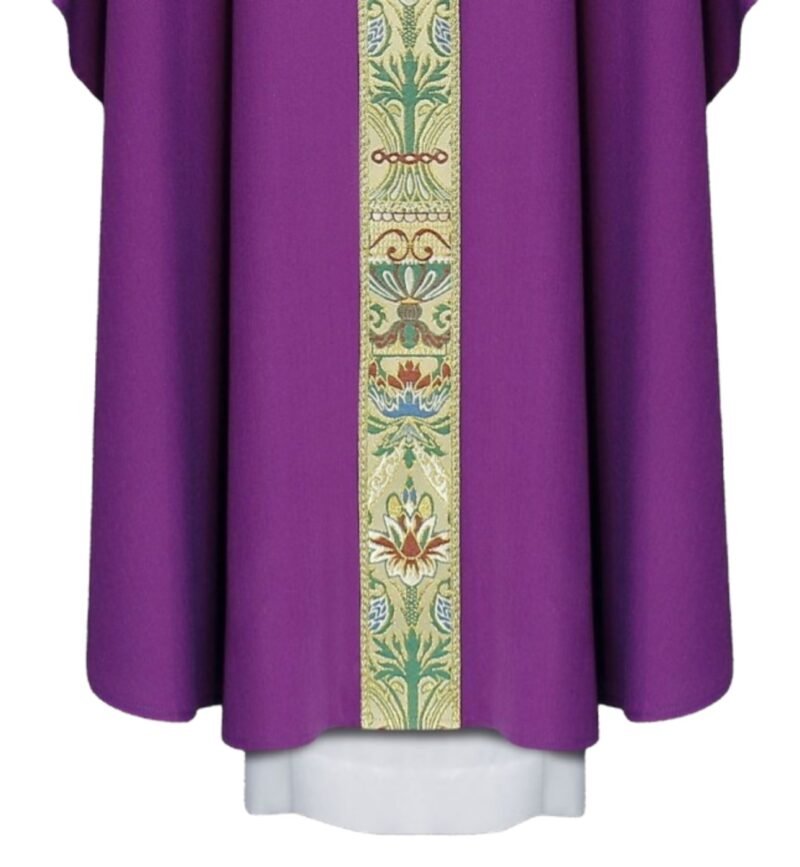Purple Embroidered Chasuble FE90512
