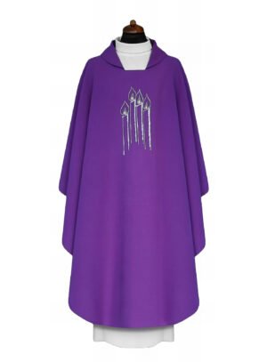 Purple Embroidered Chasuble FE9052