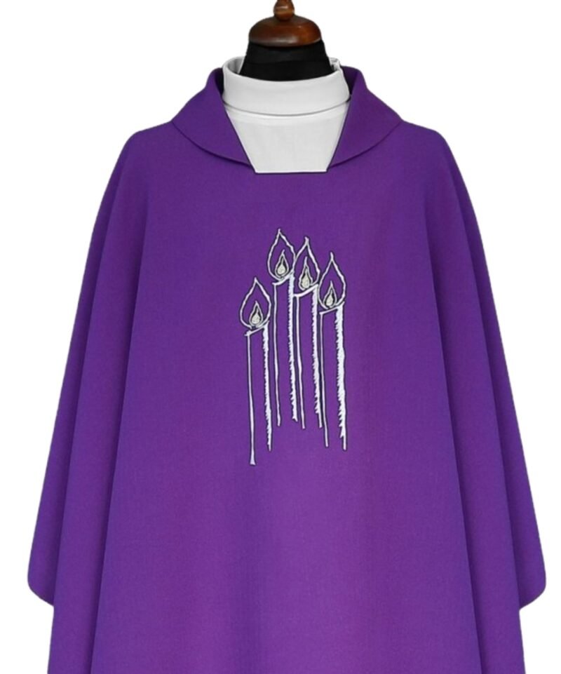 Purple Embroidered Chasuble FE90521