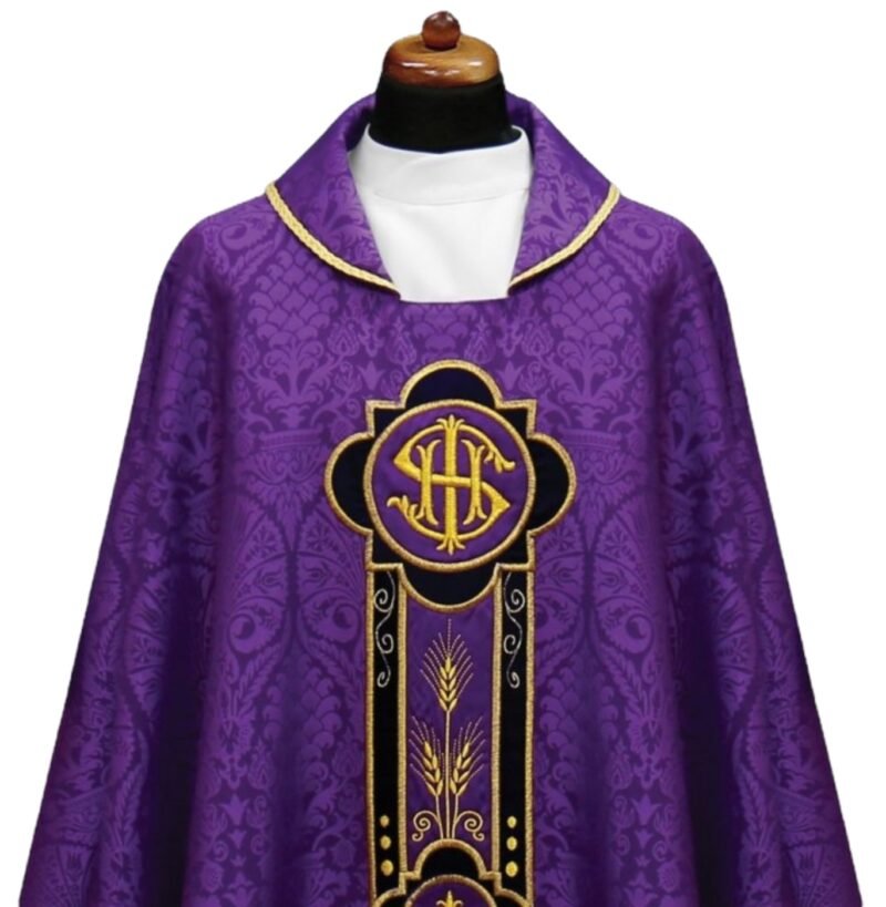 Purple Embroidered Chasuble FE90541
