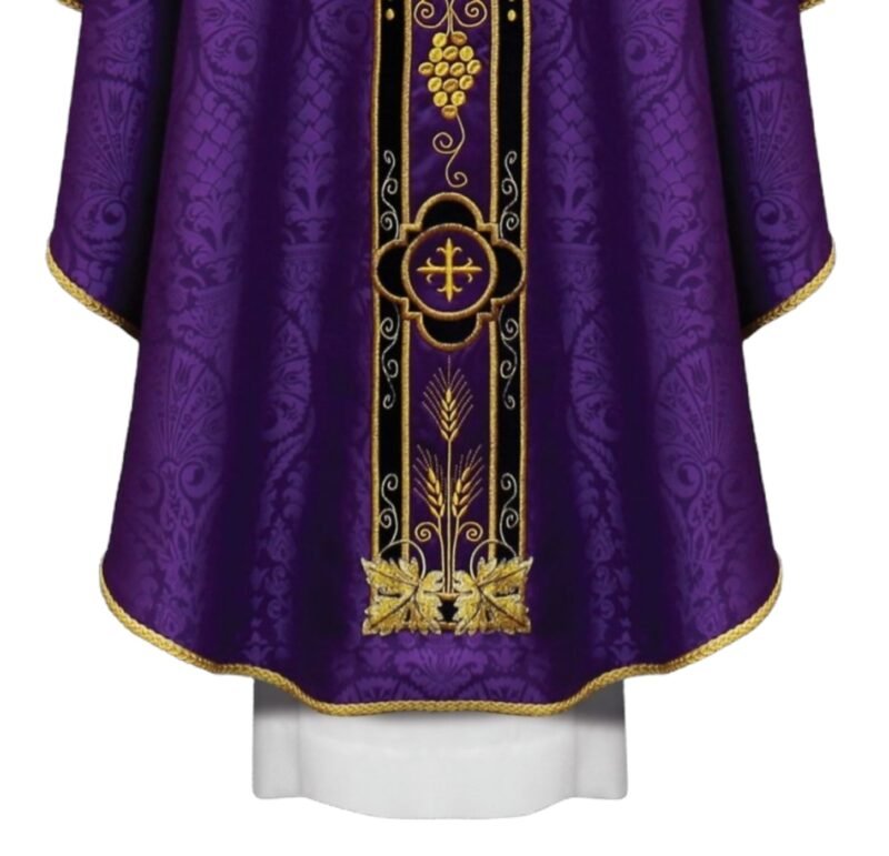 Purple Embroidered Chasuble FE90542