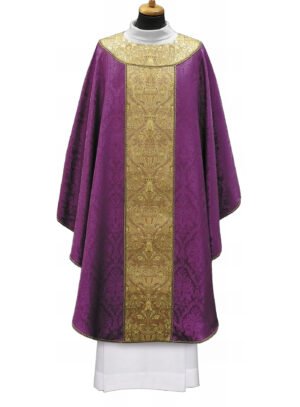 Purple Embroidered Chasuble FE9056