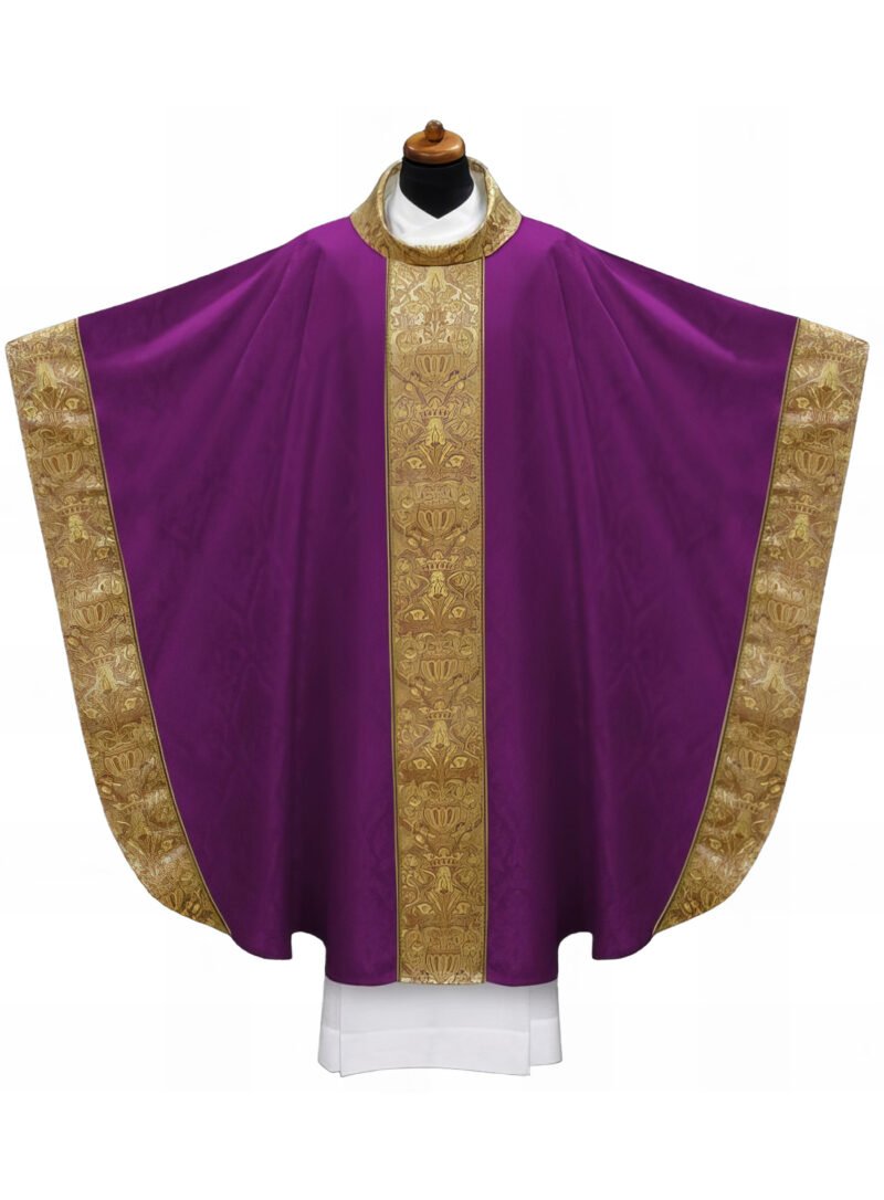 Purple Embroidered Chasuble FE9057