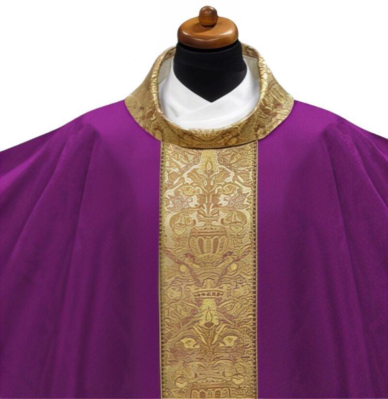 Purple Embroidered Chasuble FE90571