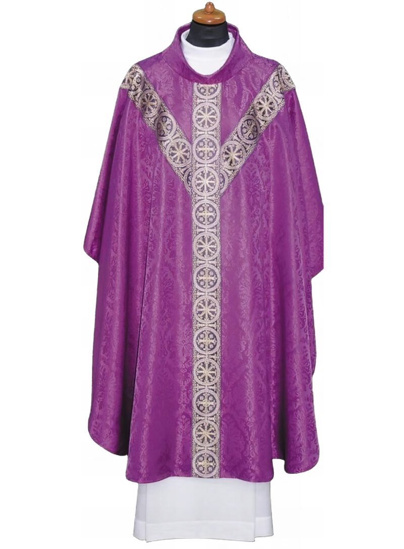 Purple Embroidered Chasuble FE9059