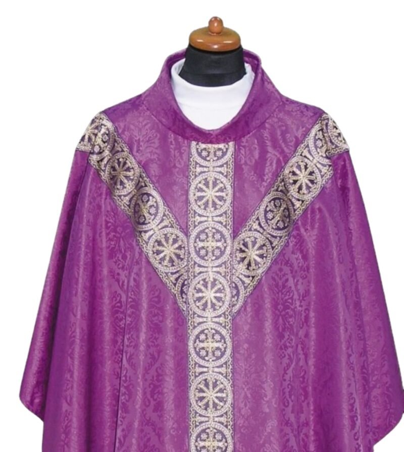 Purple Embroidered Chasuble FE90591