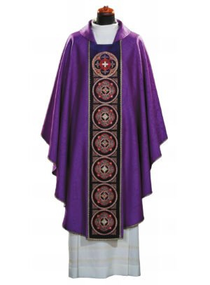 Purple Embroidered Chasuble FE9062