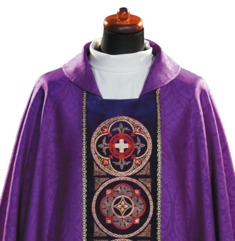 Purple Embroidered Chasuble FE90621